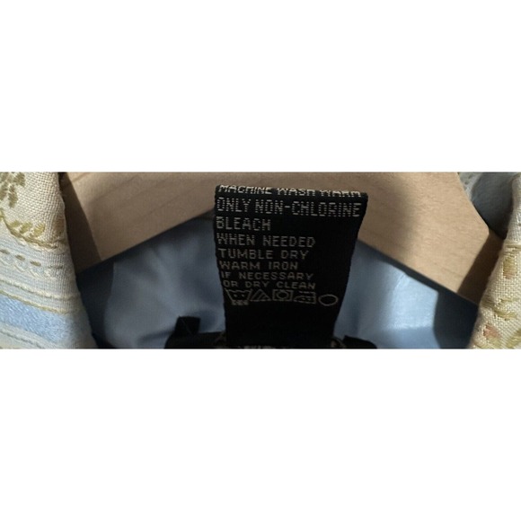 Peck & Peck Women's Blue Stripe Floral Embroidered Tapestry‎ Blazer Size 6 Lined - Picture 8 of 11